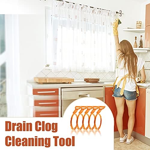 Drain Clog Remover Set - 5-Piece 25-inch Snake Drain with P-trap