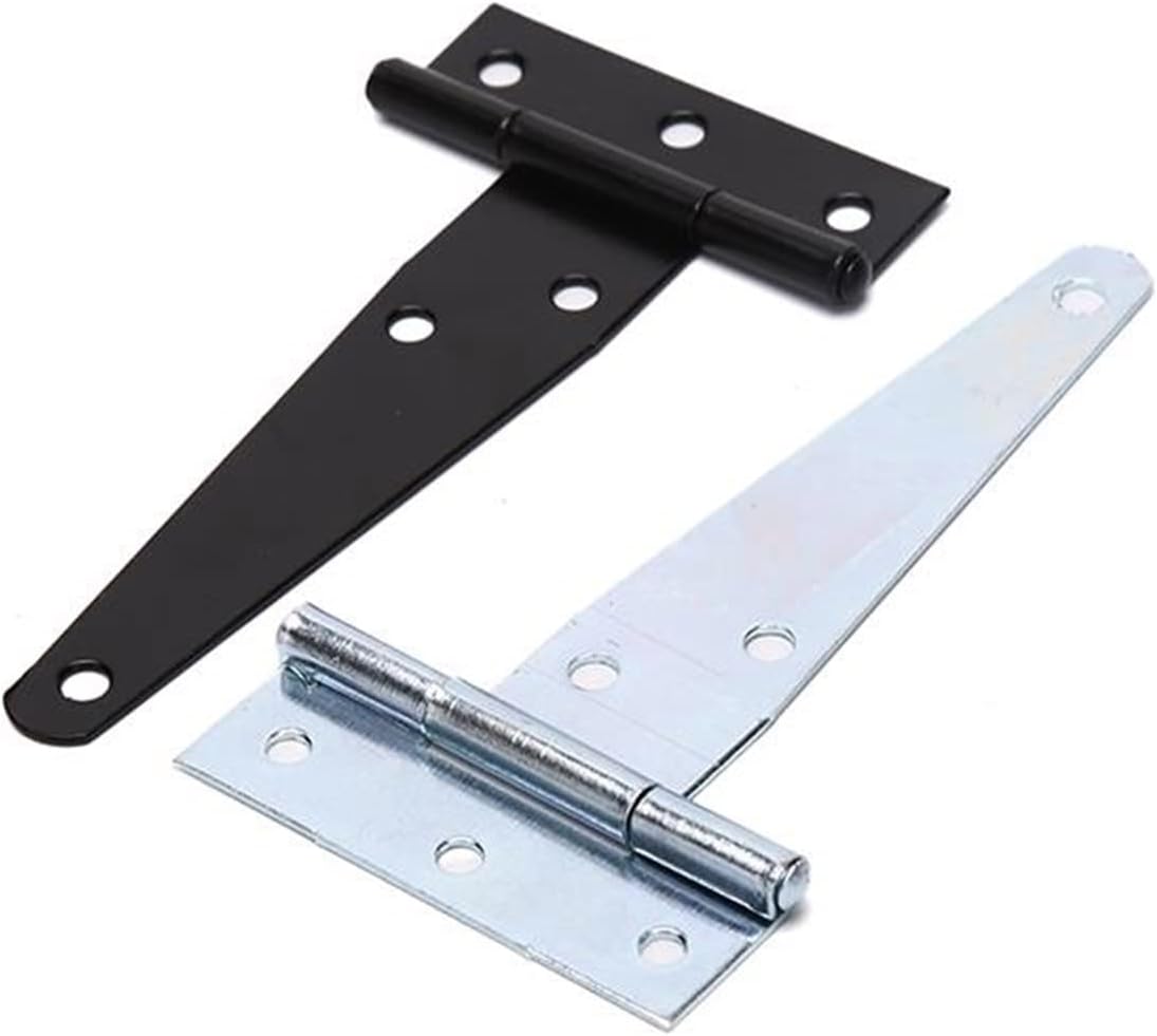 T-Hinges 4-Inch Rust-Resistant Hinges Set 6PCS for Gates Toolboxes Sheds and More