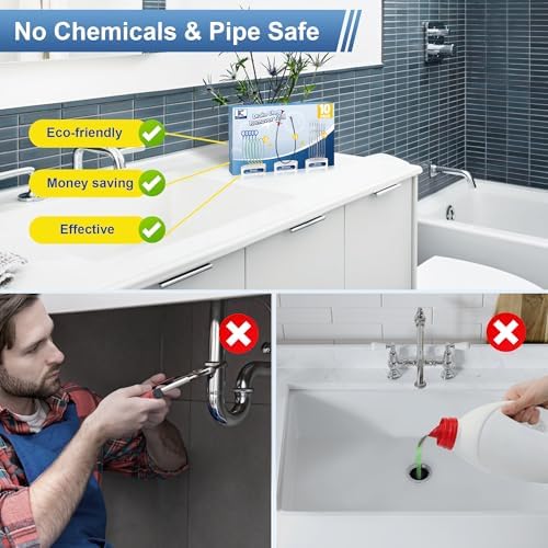 10-Piece Complete Drain Sink Cleaner Kit for Efficient Maintenance