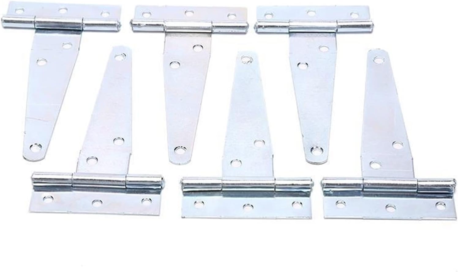 T-Hinges 4-Inch Rust-Resistant Hinges Set 6PCS for Gates Toolboxes Sheds and More