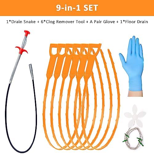 DRPEN 9 in 1 Drain Clog Remover Tool