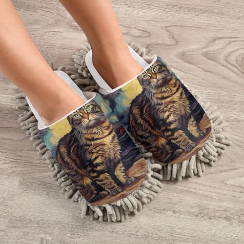 Starry Night Mop Slippers