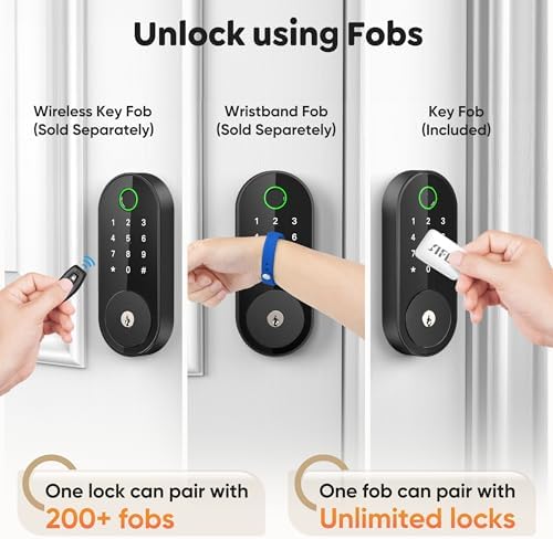 Sifely Smart Lock - Fingerprint Keypad Door Lock with Alexa Google Assistant Integration