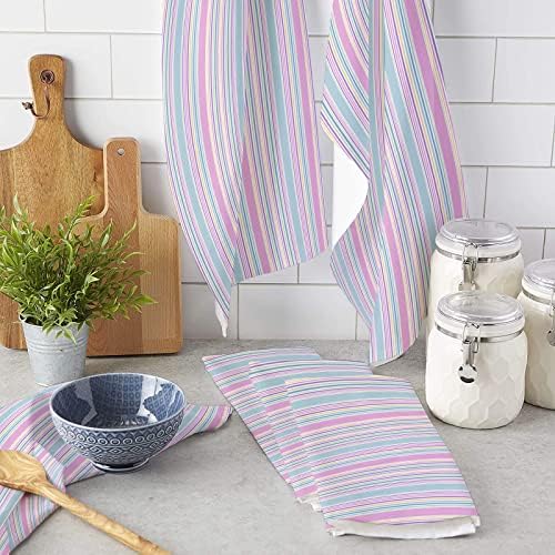 ZOE GARDEN Stripe Design Kitchen Towels 2-Pack 18x28