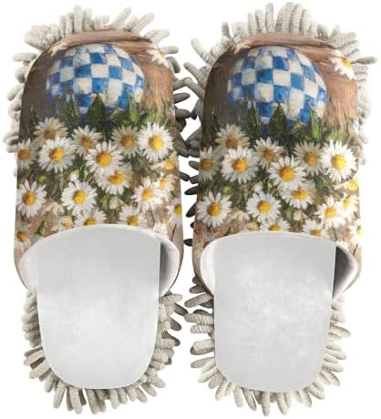 Burbuja Daisy Flower Mop Slippers Waterproof Noise-Reduces