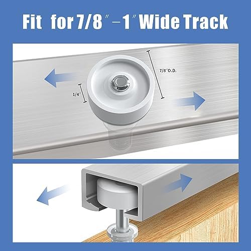 Yritma 2-Pack Bifold Door Hardware Kit for 78 to 1-inch Tracking