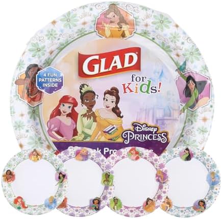 Glad Disney Princess Party Plates for Kids