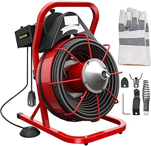 VEVOR 75ft Steel Drain Cleaner