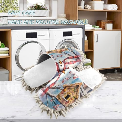 WhatsApp - White Christmas Snow Bird Mop Slippers