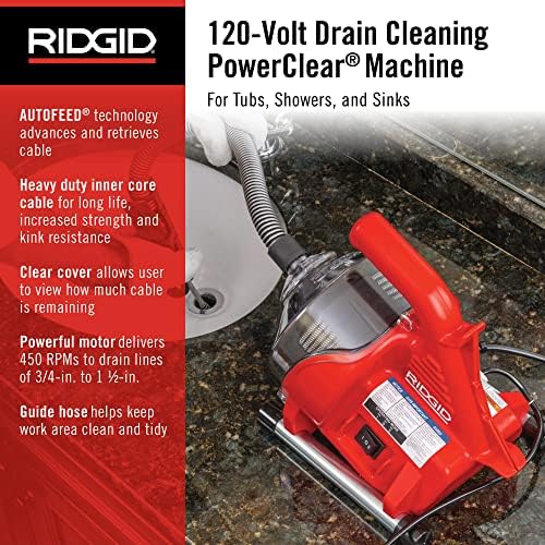 RIDGID 55808 PowerClear 120-Volt Drain Cleaning Machine