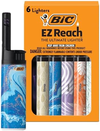 BIC EZ Reach Lighters Home Decor Stylish 6-Pack