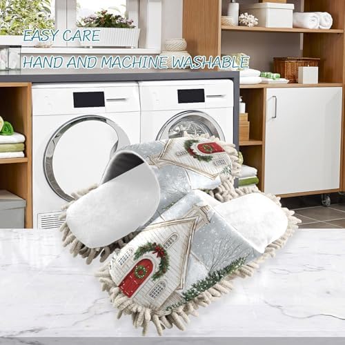 White Christmas Church Trees Slippers