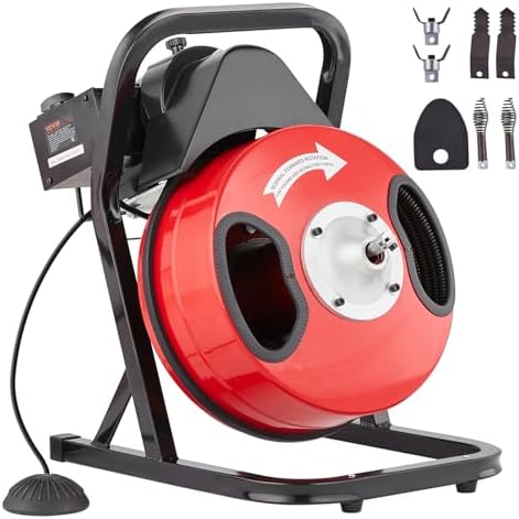 VEVOR 50FTx12Inch Drain Cleaner Machine