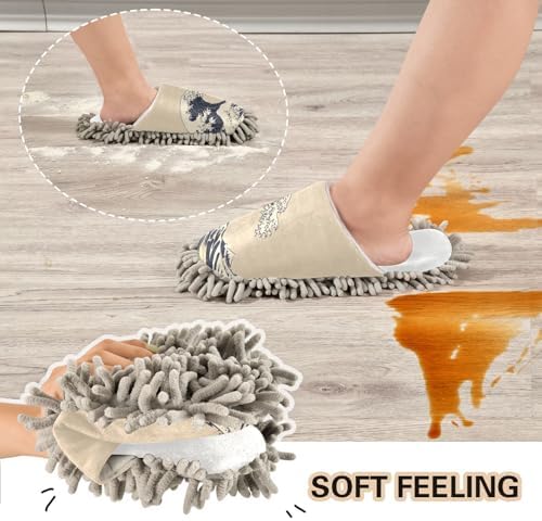 Burbuja Japanese Wave Mop Slippers Perfect for Easy Cleaning
