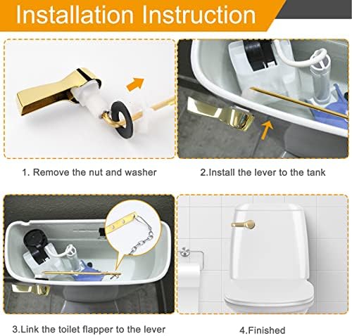 Hibbent 2-Pack Front Mount Toilet Handle Kit