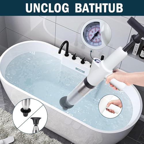 Efficient High-Pressure Toilet Plunger - plunges fast to clear clogs