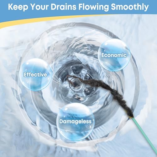 Kellys Collection 50 inch Metal Drain Snake 3 Pack for bathtub shower sink