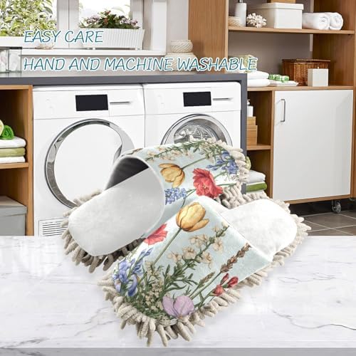 Burbuja Wildflowers Mop Slippers for Free Your Hands