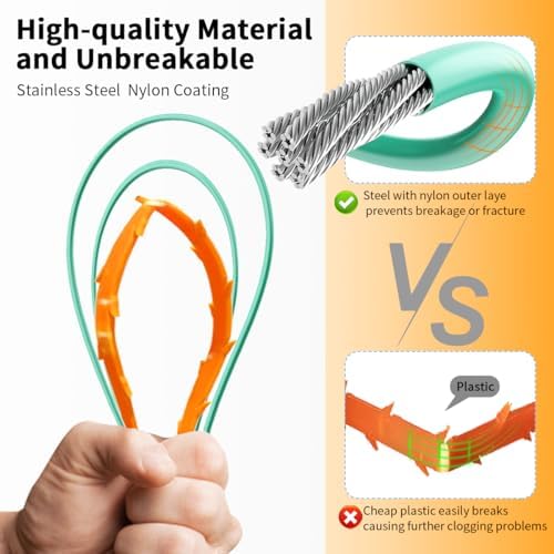 50-inch Sink Drain Snake Hair Clog Remover