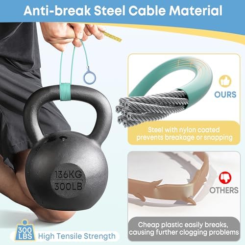 Kellys Collection 50 inch Metal Drain Snake 3 Pack for bathtub shower sink