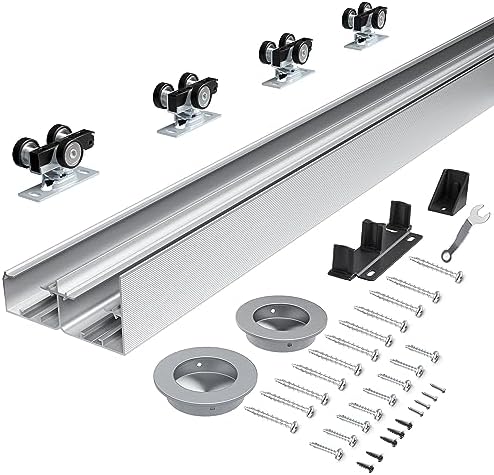 High-Quality 4FT Bypass Door Hardware Top-Mounted Design for Smooth Quiet Operation