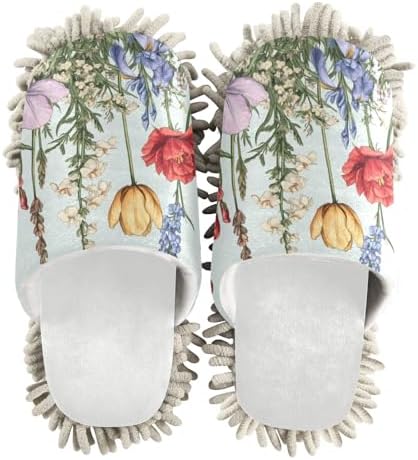 Burbuja Wildflowers Mop Slippers for Free Your Hands