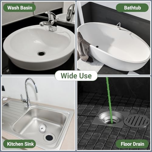 Ergonomic 27 inch Drain Snake Tool for Sink Shower Cleaning