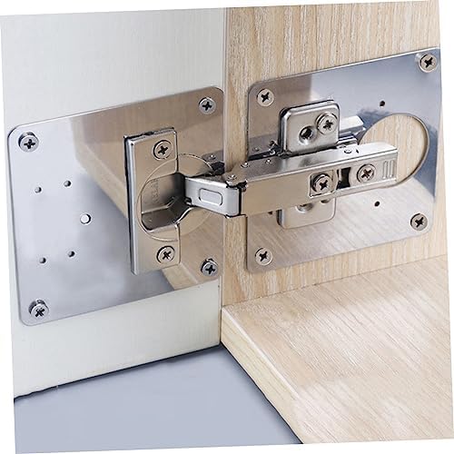 Sturdy Metal Hinge Repair Kit 4-Piece Set for Home and Kitchen Furniture
