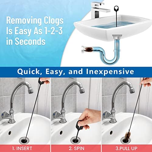 30-Inch Nylon Sink Snake for Hair Food Clogs
