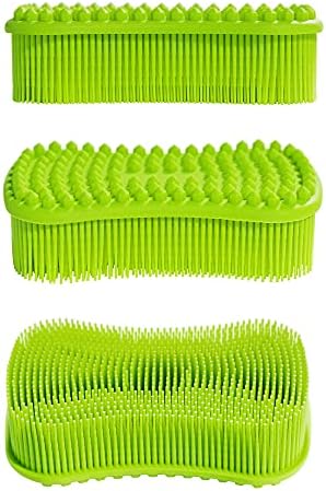 TOPHOMEGreen Silicone Scrubber -ultipurpose Kitchen Bathroom Cleaning Tool
