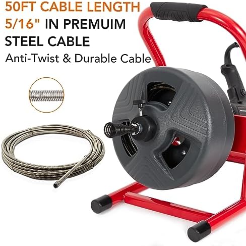 PioneerWorks 50Ft x 516 Inch Drain Auger Set