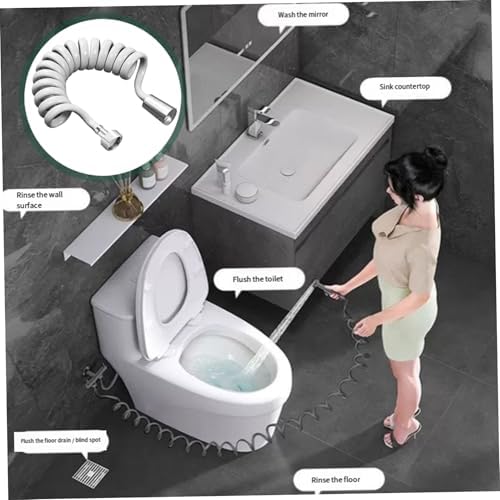 Adjustable Extendable Shower Hose with Spring Tube US Made for Bathroom Accessories