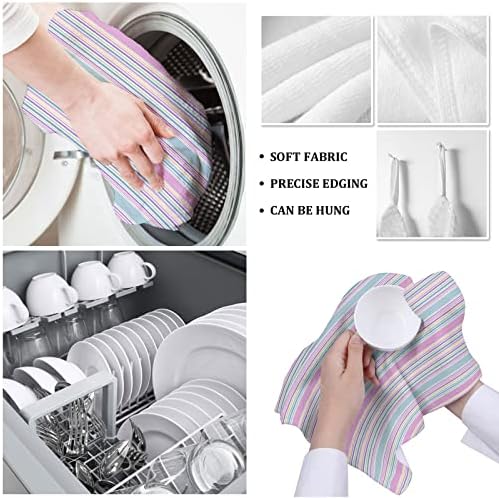 ZOE GARDEN Stripe Design Kitchen Towels 2-Pack 18x28