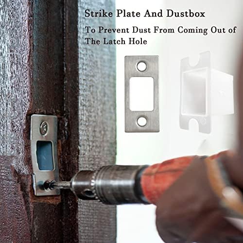 VEEBELL Stainless Steel Deadbolt Strike Plate 1 x 2-14 3 Pack