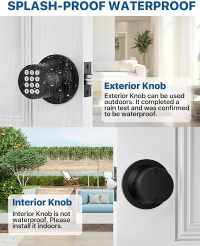 Seamless Keyless Entry Door Lock with Keypad for Family Pet Use
