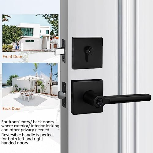 NEWBANGKEYED ENTRY DOOR COMBO with Matte Black Finish