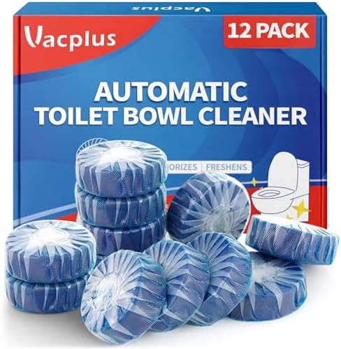 Vacplus automatic toilet bowl cleaner tablets bathroom tank cleaner 12 pack 6 months supply