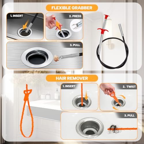 33 Ft Drain Auger Set