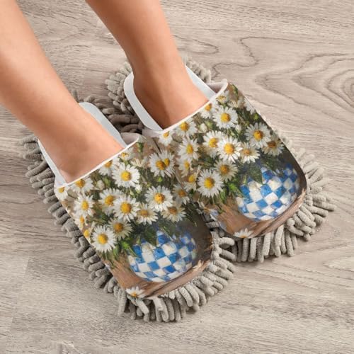 Burbuja Daisy Flower Mop Slippers Waterproof Noise-Reduces