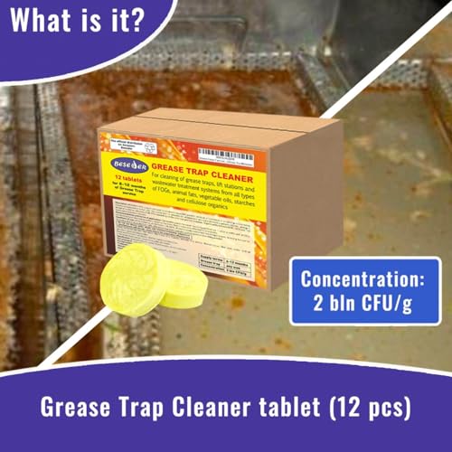 Beseder Grease Trap Cleaner 12 Tablets 36 Ounce
