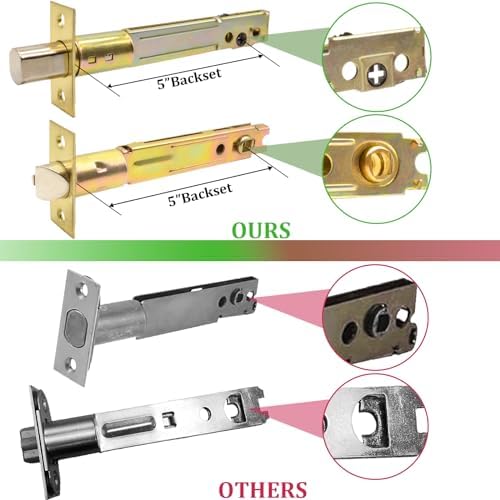 5-Inch Deadlatch Deadbolt Latch Combo for Older Doors