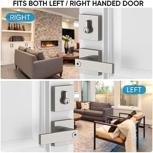 Ticonn Door Handle Set Premium Heavy Duty Door Lever for Home and Bathroom Use