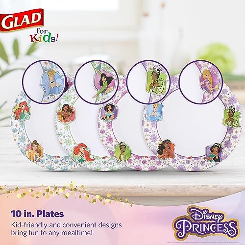 Glad Disney Princess Party Plates for Kids