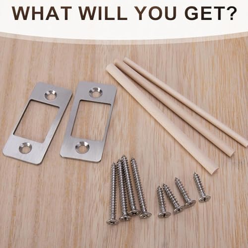 Secure Your Door 2-Piece Stainless Steel Latch Restainers Fix Deadlocks Instantly