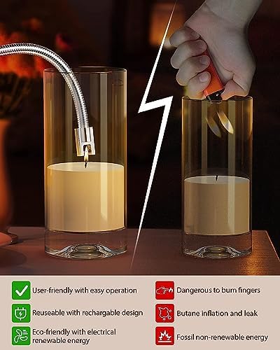 RONXS Rechargeable Candle Lighter with LED Display