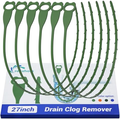 Ergonomic 27 inch Drain Snake Tool for Sink Shower Cleaning