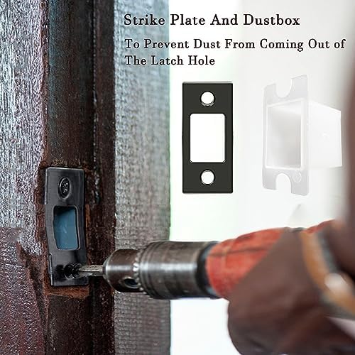 Stainless Steel Deadbolt Strike Plate Set 3Pack