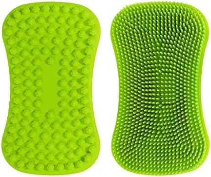 TOPHOMEGreen Silicone Scrubber -ultipurpose Kitchen Bathroom Cleaning Tool