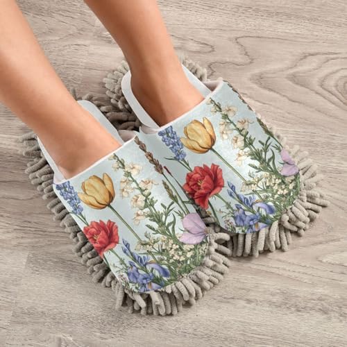 Burbuja Wildflowers Mop Slippers for Free Your Hands