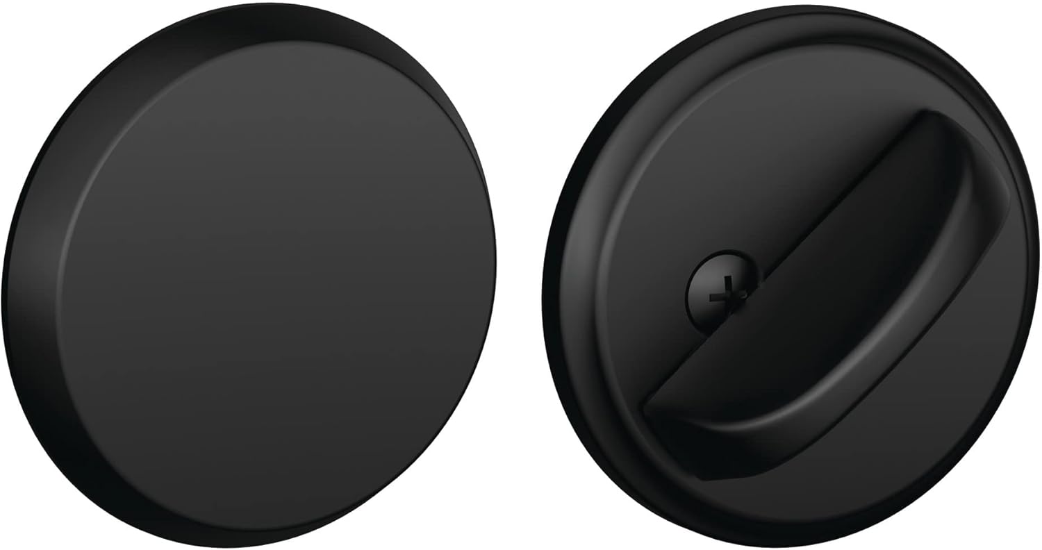 Schlage B81 622 Deadbolt with Standard Trim Non-Keyed One Sided Deadbolt Highest Residential Security Matte Black